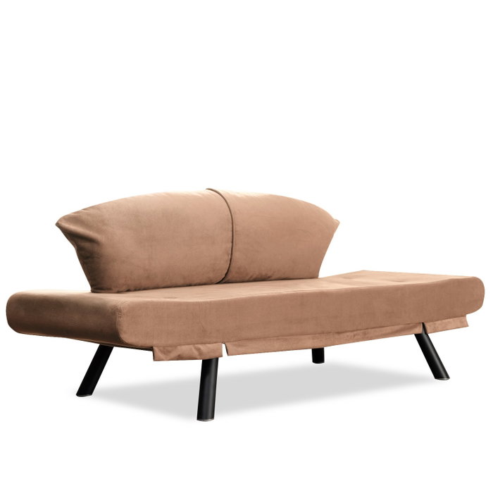 Atelier Del Sofa Genzo - Sofá cama de 2 plazas - Marrón claro Atelier Del Sofa Genzo - Sofá cama de 2 plazas - Marrón claro